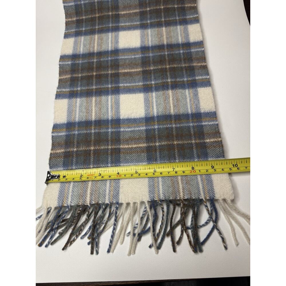 100% Cashmere Scarf Plaid Made In Scotland Unisex Adults Fringe Tie Rack London - Picture 4 of 6